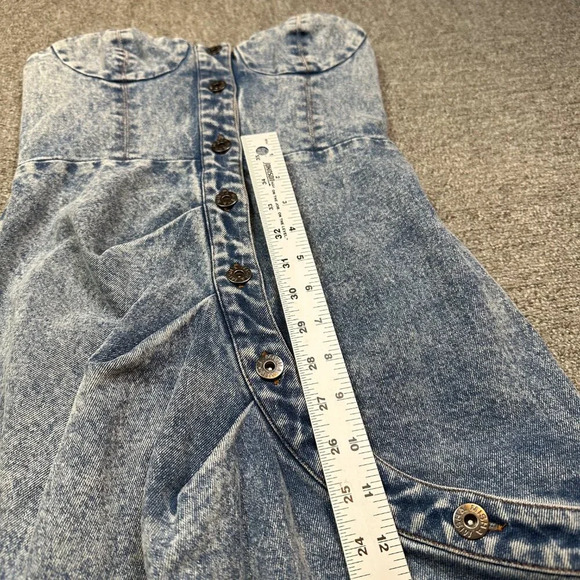 Misha Penina Revolve Strapless Midi Pencil Dress in Denim Blue Size US 2 - Picture 8 of 9